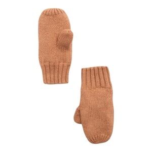 GAP Toddler CashSoft Fleece Lined Knit Mittens, Size XS 12-24 Months, Brown, NEW
